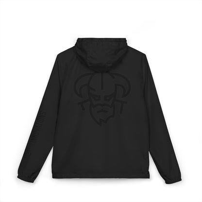 Renegade Viking Windbreaker Jacket — Nordic Warrior Graphic Full-Zip Hooded Jacket