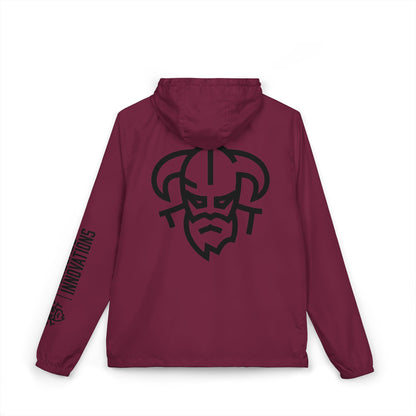 Renegade Viking Windbreaker Jacket — Nordic Warrior Graphic Full-Zip Hooded Jacket