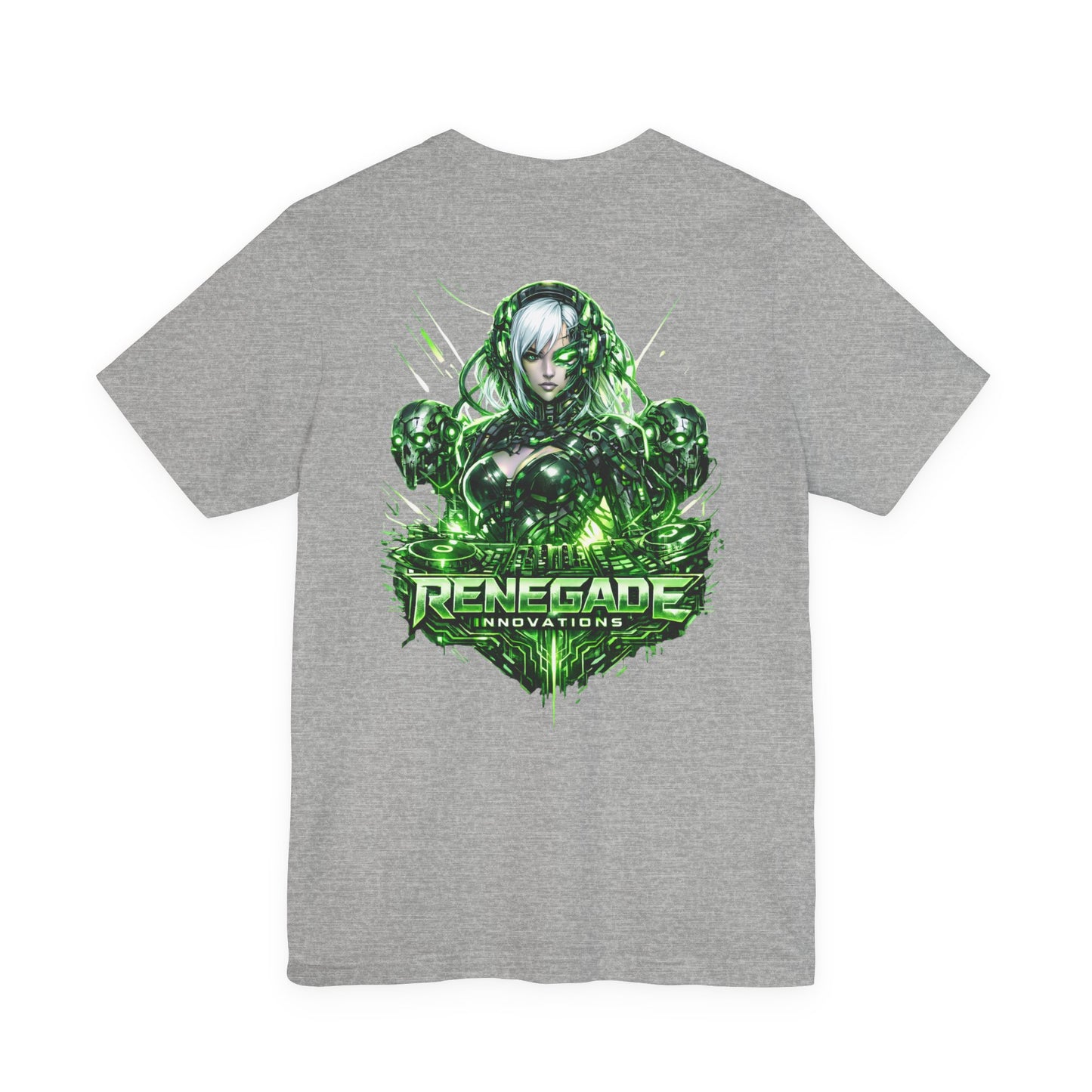 Renegade Innovations Graphic Tee — Green Cyber Warrior Back Print