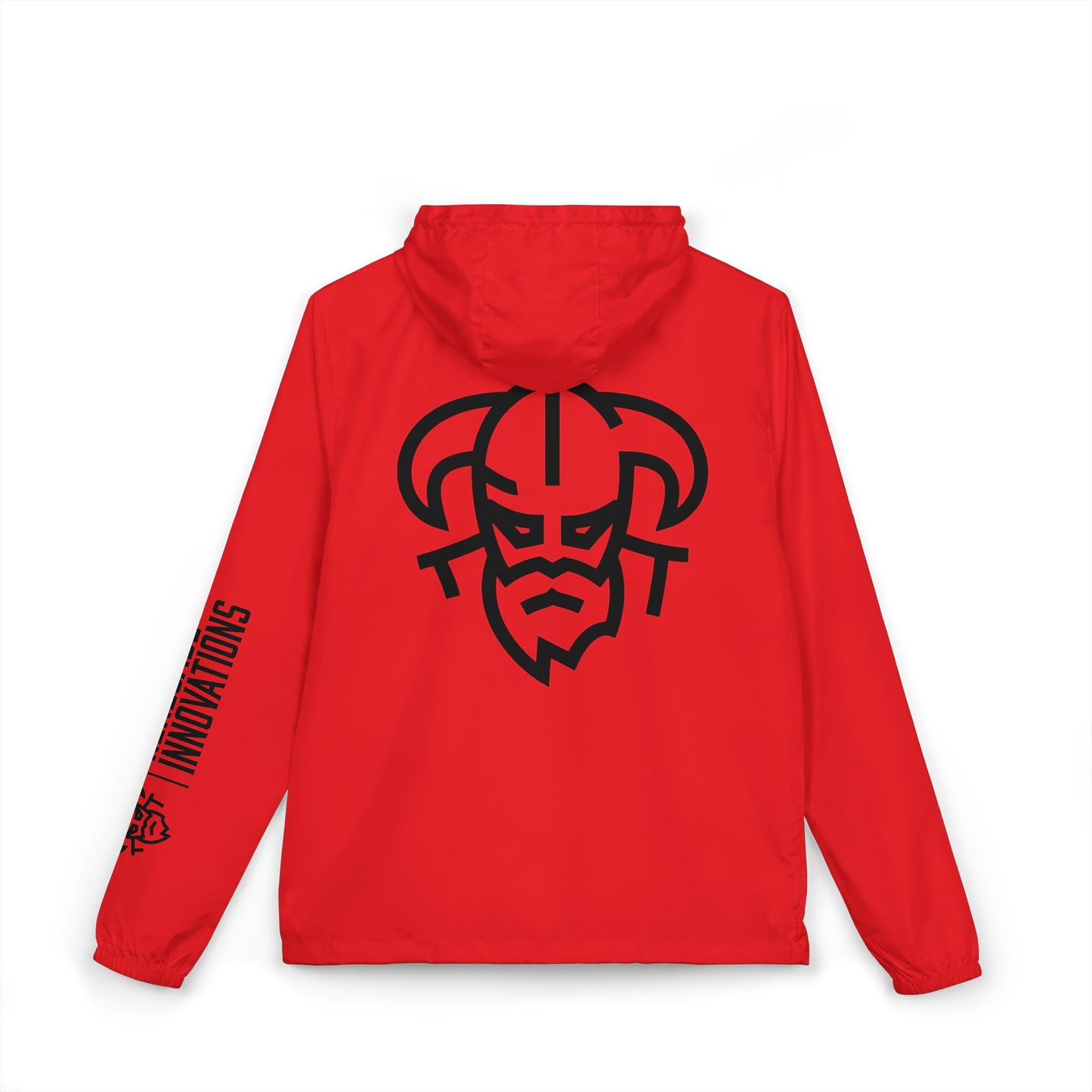 Renegade Viking Windbreaker Jacket — Nordic Warrior Graphic Full-Zip Hooded Jacket