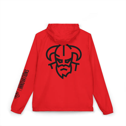 Renegade Viking Windbreaker Jacket — Nordic Warrior Graphic Full-Zip Hooded Jacket