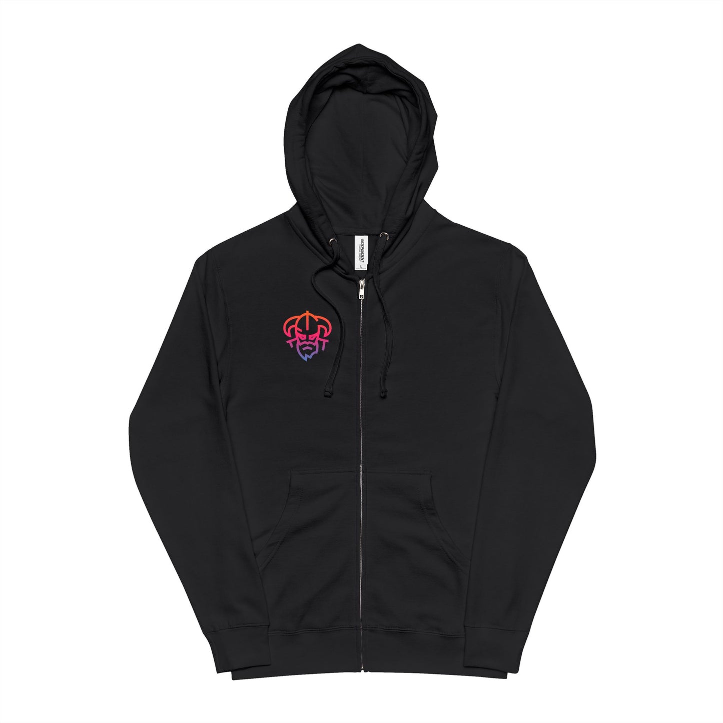 Vaporwave Viking Zip Hoodie – "Tech Aged" Retro Synth Skull Zip-Up
