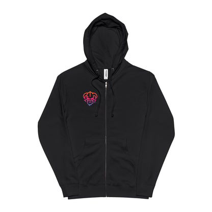 Vaporwave Viking Zip Hoodie – "Tech Aged" Retro Synth Skull Zip-Up