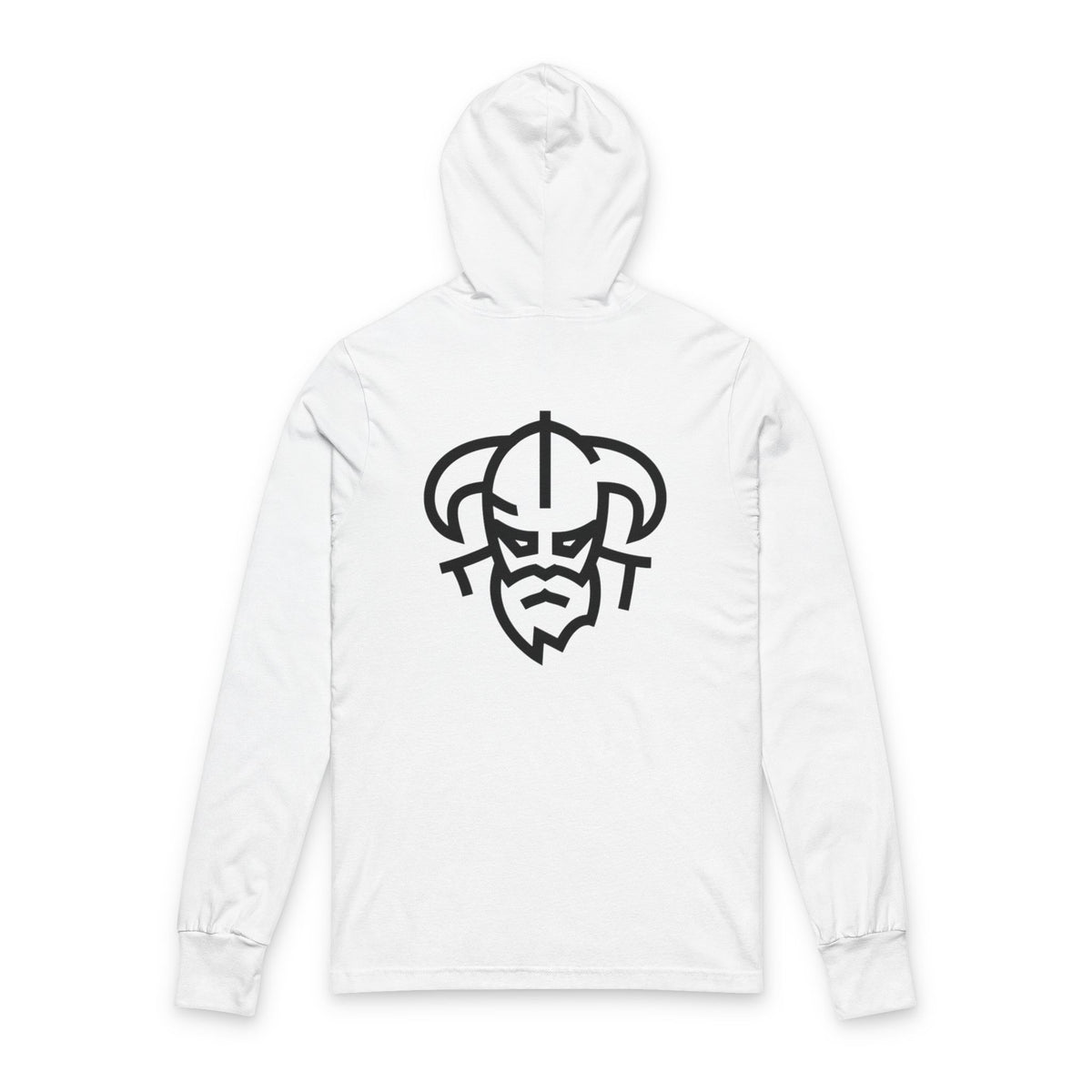 Hooded Tee — Minimal Viking Back Graphic