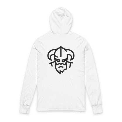 Hooded Tee — Minimal Viking Back Graphic