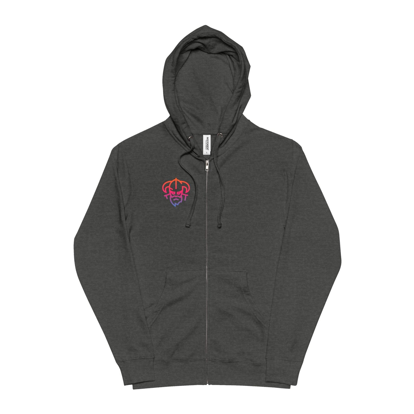 Vaporwave Viking Zip Hoodie – "Tech Aged" Retro Synth Skull Zip-Up