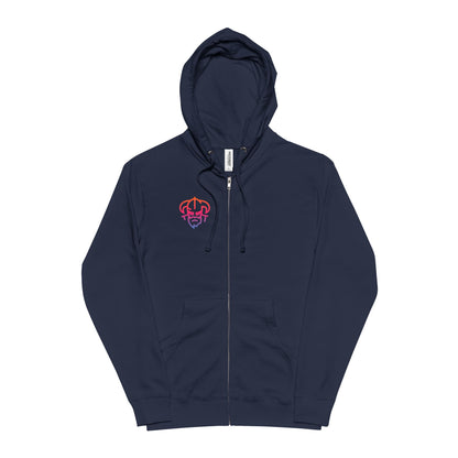 Vaporwave Viking Zip Hoodie – "Tech Aged" Retro Synth Skull Zip-Up