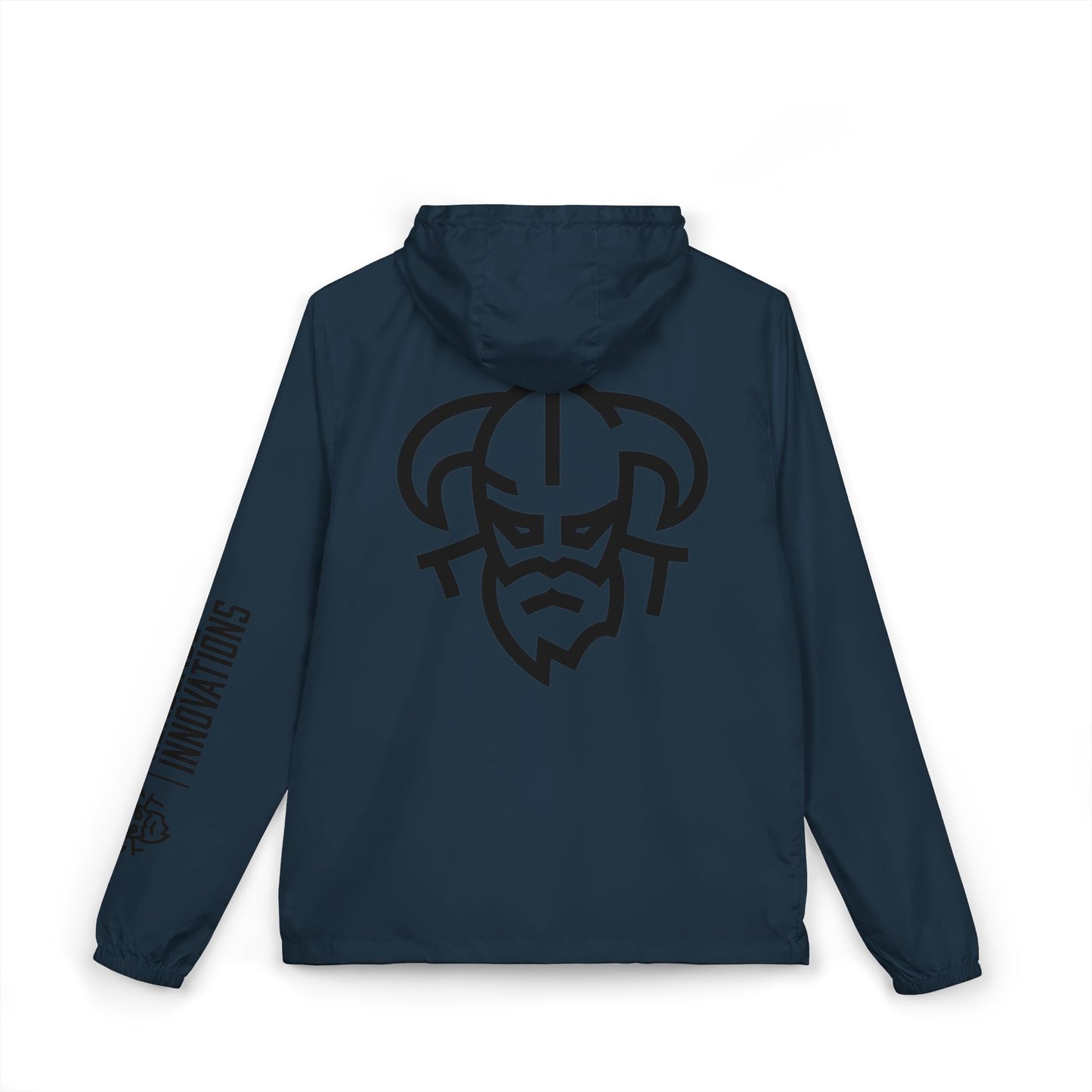 Renegade Viking Windbreaker Jacket — Nordic Warrior Graphic Full-Zip Hooded Jacket