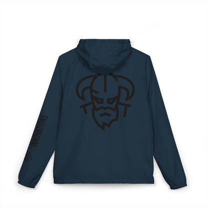 Renegade Viking Windbreaker Jacket — Nordic Warrior Graphic Full-Zip Hooded Jacket