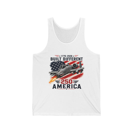 Patriotic 'Built Different 250 America' Tank Top
