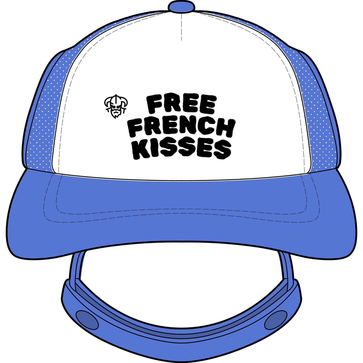Trucker Hat — "Free French Kisses" Dog Foam Trucker Hat