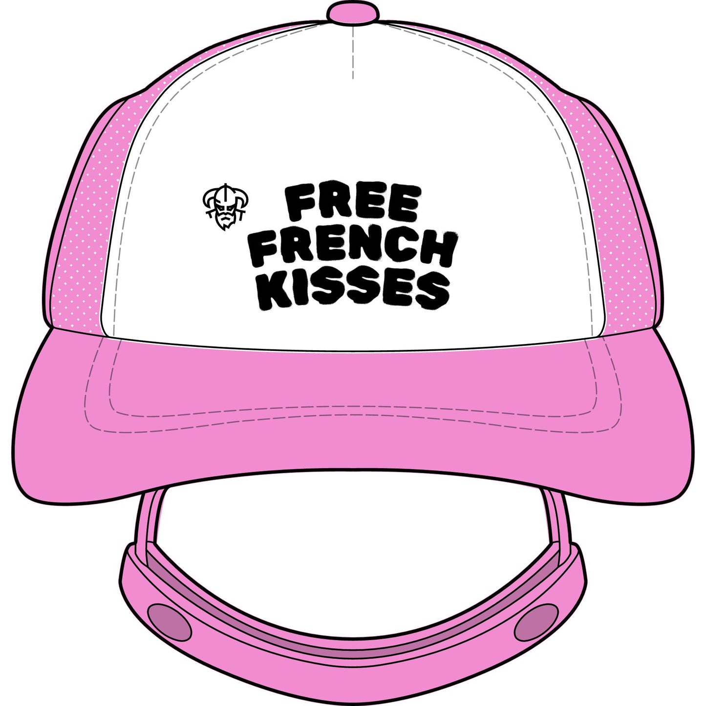Trucker Hat — "Free French Kisses" Dog Foam Trucker Hat