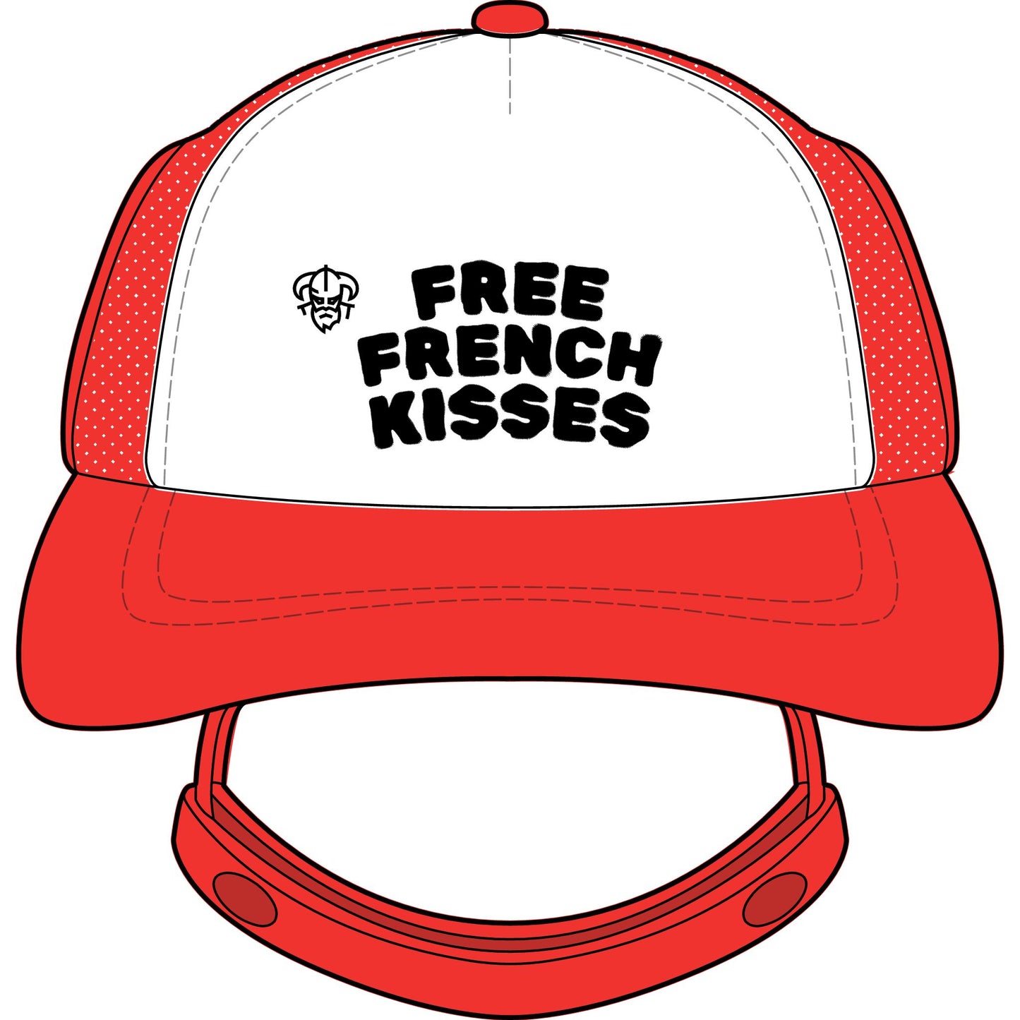 Trucker Hat — "Free French Kisses" Dog Foam Trucker Hat